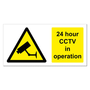 24 Hr CCTV in Operation Sign