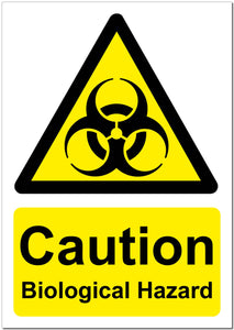 Caution Biological Hazard Safety Sign