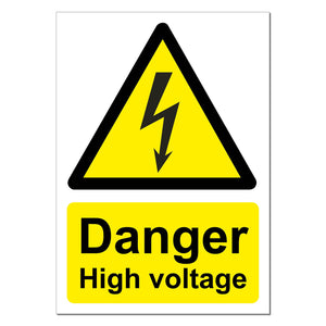 Danger High Voltage Safety Sign