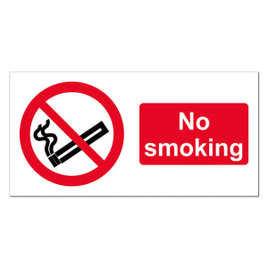 No Smoking Safety Sign