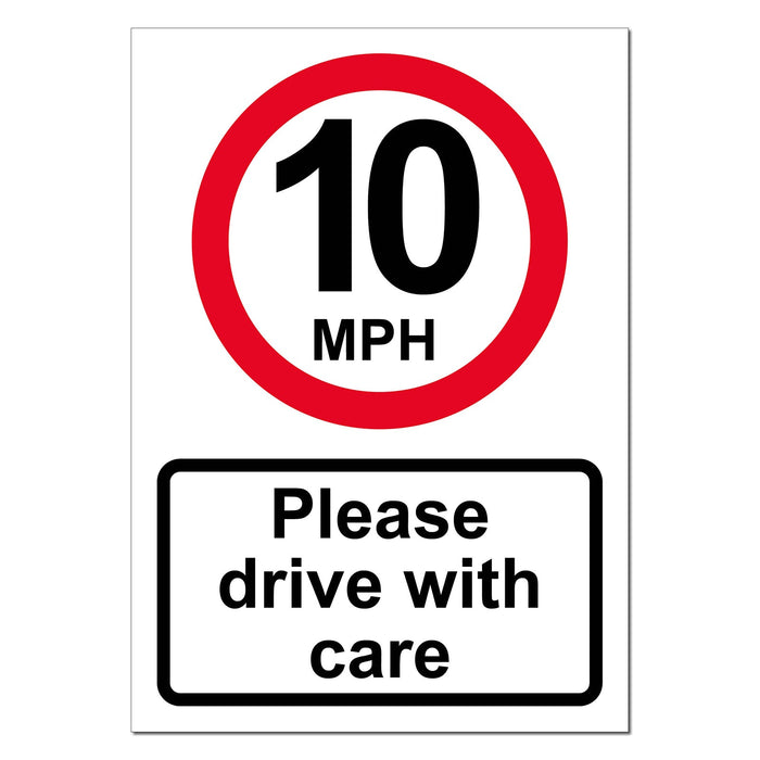 10 MPH Awareness Safety Sign