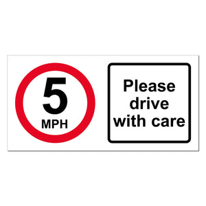 5 MPH Awareness Safety Sign