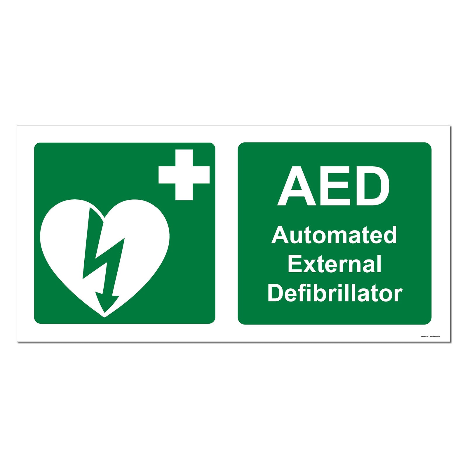 Defib Machine Sign AED Automated External Defibrillator Safety Sign – Make Safety Visible UK