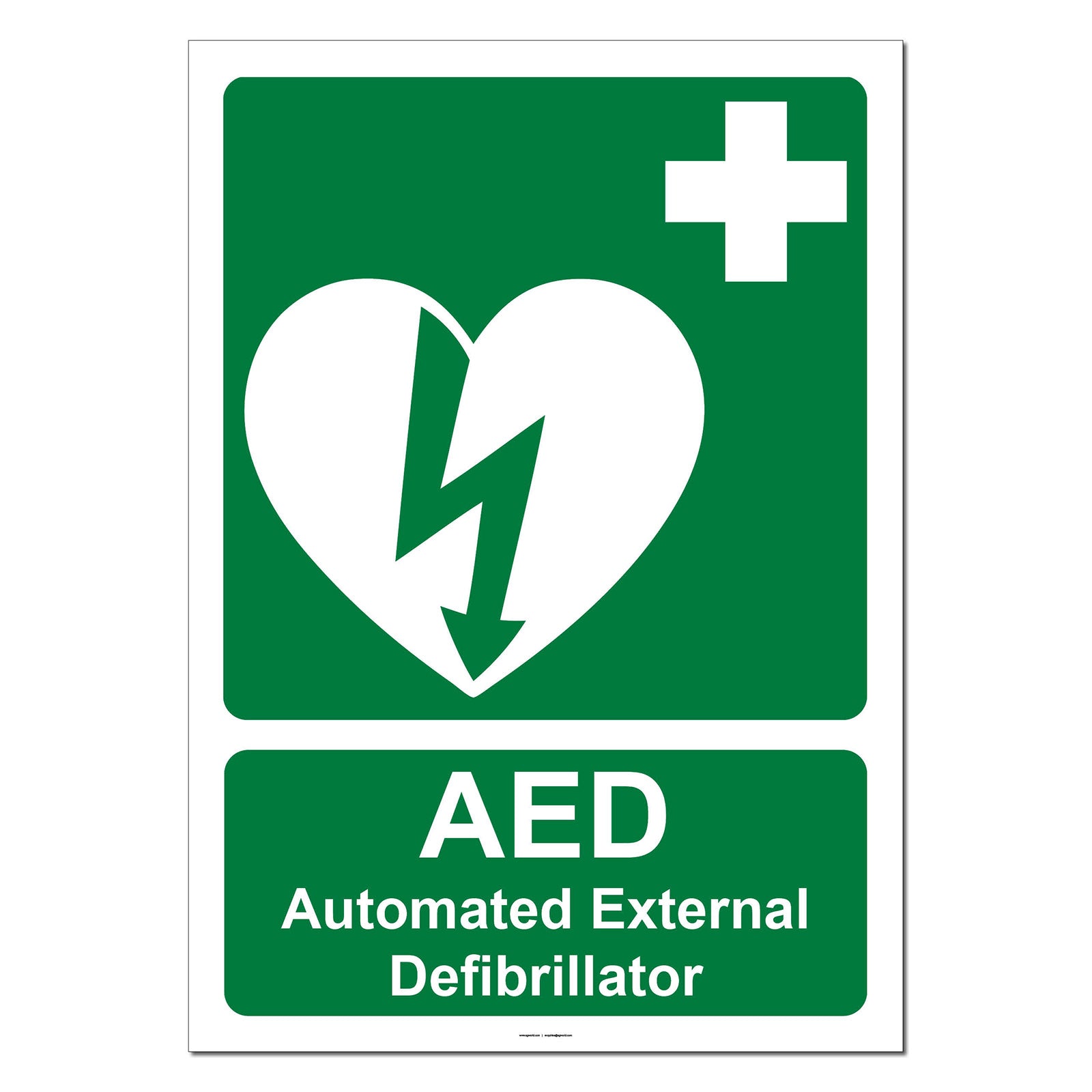 AED Automated External Defibrillator Safety Sign – Make Safety Visible UK