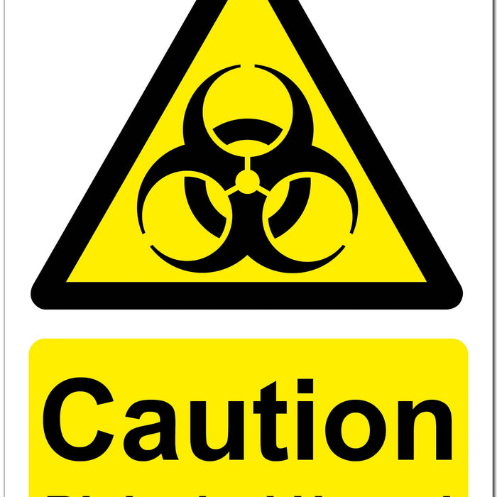 Caution Biological Hazard Safety Sign