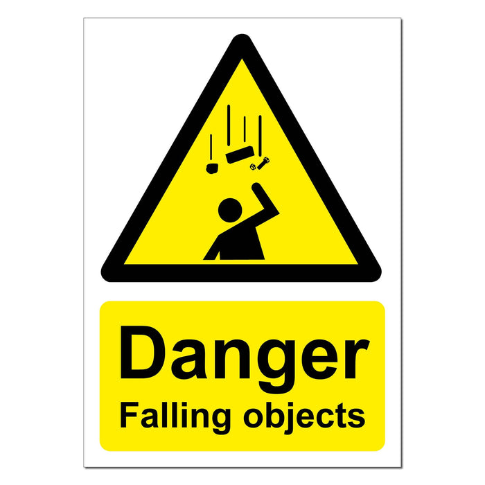 Caution Falling Objects Safety Sign