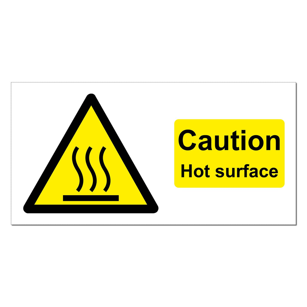 Caution Hot Surface Safety Sign – Make Safety Visible UK