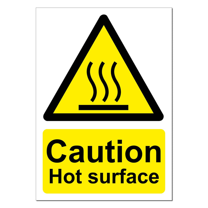 Caution Hot Surface Safety Sign