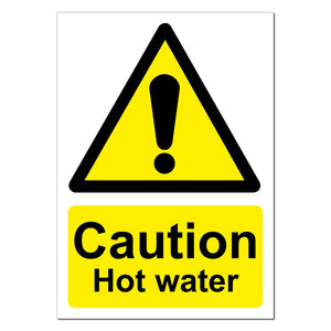 Caution Hot Water Safety Sign