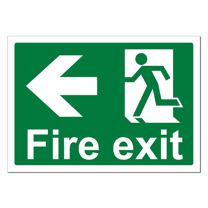 Fire Exit, Man and Arrow, Left Safety Sign