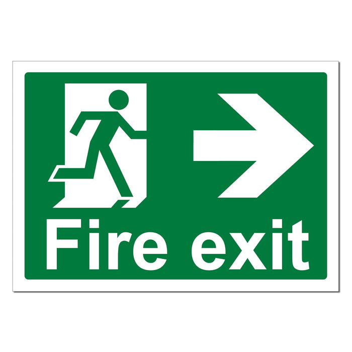 Fire Exit, Man and Arrow, Right Safety Sign