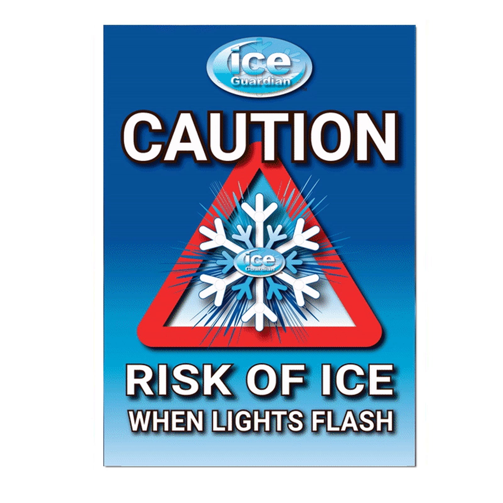 Ice Warning Flashing LED Safety Sign – Make Safety Visible UK