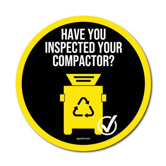 Compactor Inspection Signage – Make Safety Visible UK