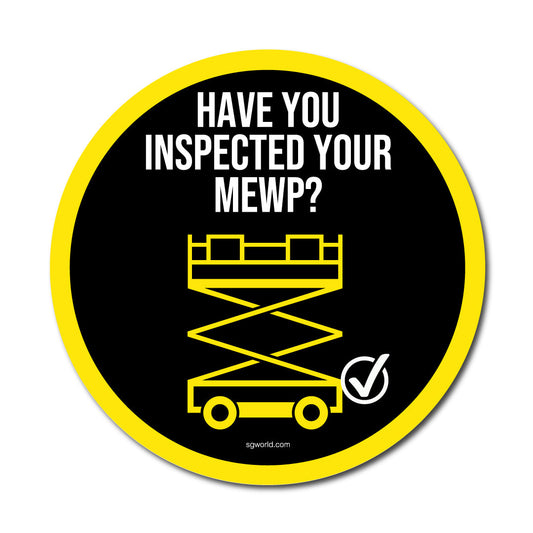 Mewp Breakdown Sign Mobile Elevating Work Platforms (MEWPs) Inspection Signage – Make ...