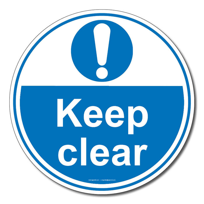 Keep Clear Floor Safety Sign
