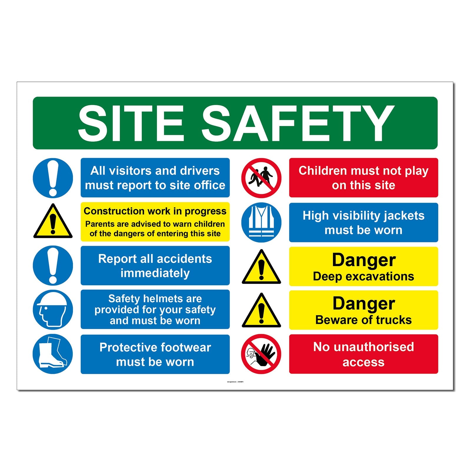 Construction Site Safety Sign – Make Safety Visible UK