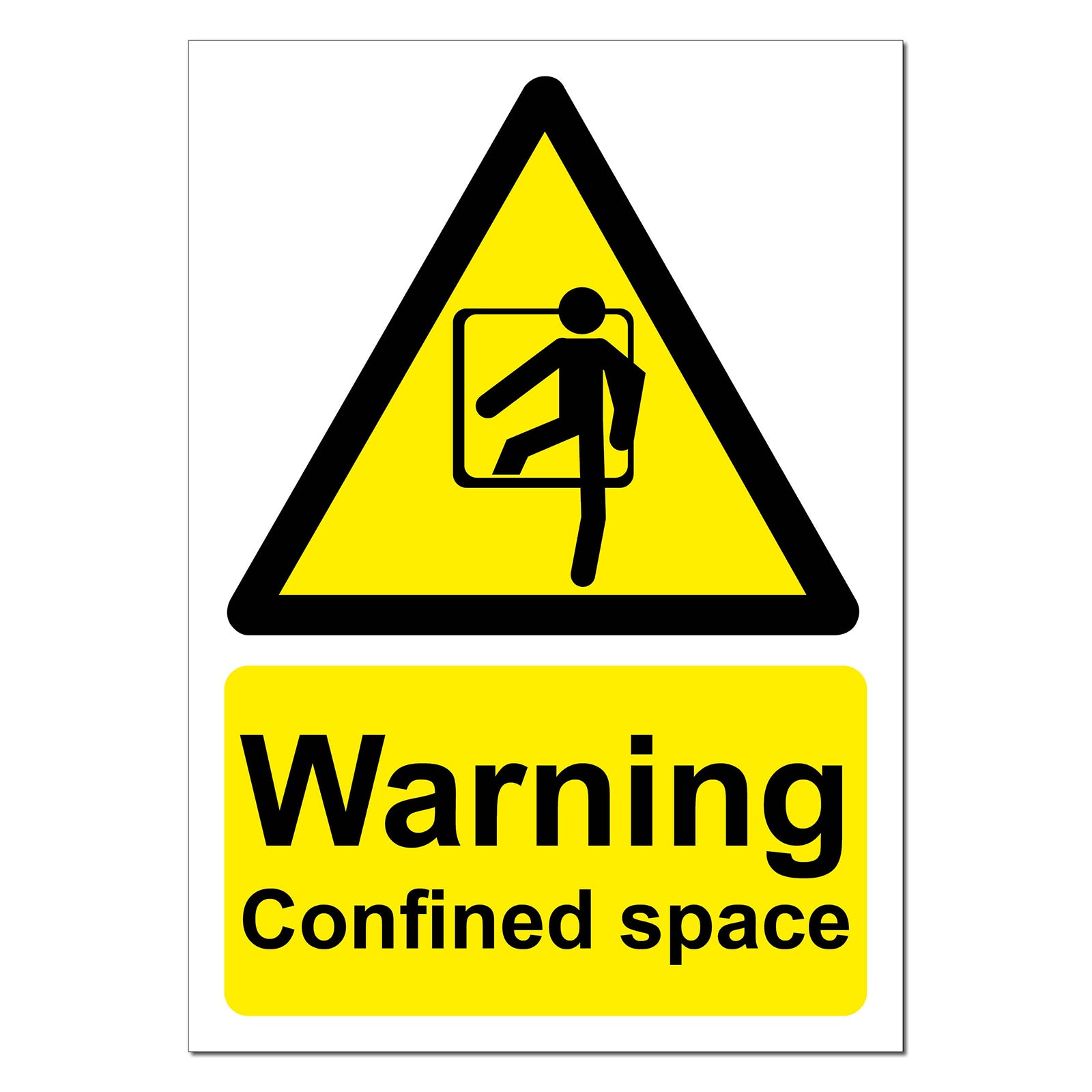 Warning Confined Space Safety Sign – Make Safety Visible UK